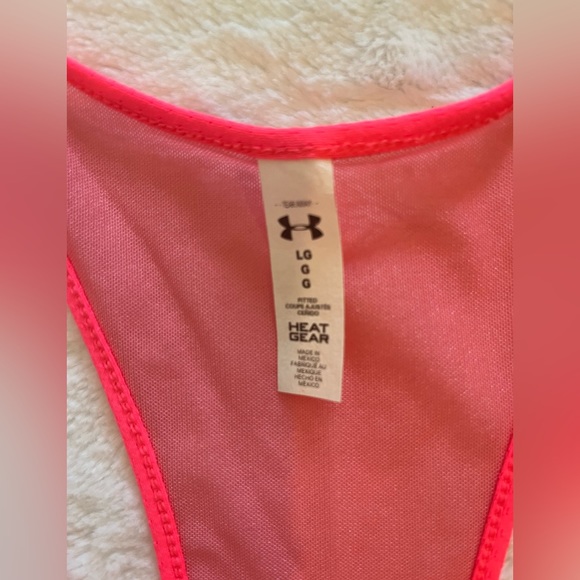 Under Armor Neon Pink tank top size large, never worn new condition no tags - Picture 5 of 5